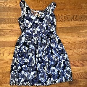 Floral Print Dress With Sewn In Slip